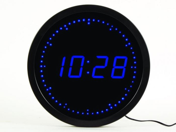 Reloj de pared con leds ø 25cm azul orium - 3