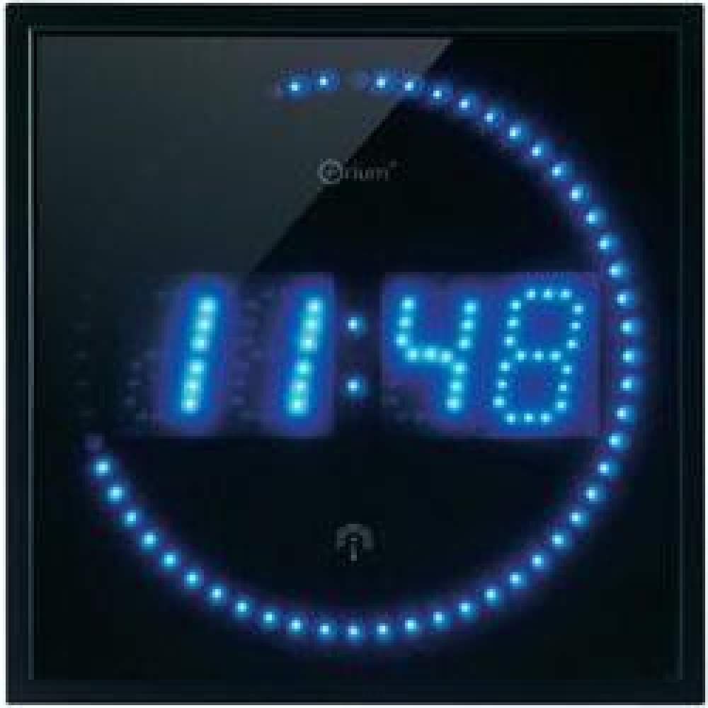 Reloj de pared con leds ø 25cm azul jr international - 2
