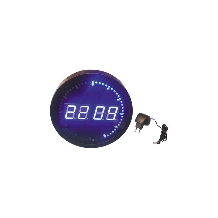 Tempo di visualizzazione dell'orologio da parete con orologio a led blu ø25cm programma wc225bl velleman cwc2 perel jr internati