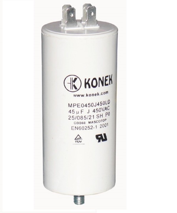 Wire capacitor 45mf micro farad 450v 50 60hz universal motor start capacitor with am terminal w 11040 jr international - 1