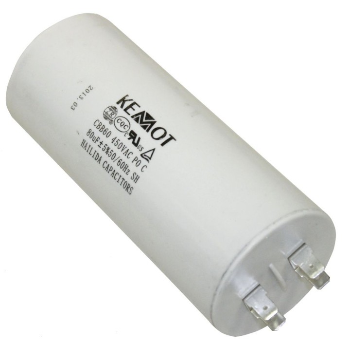 Capacitor 80 mf micro farad 450v 50 60 hz universal motor start capacitor with am terminal w1 11008 jr international - 1