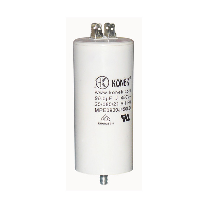 Capacitor 90 mf micro farad 450v 50 60 hz universal motor start capacitor with am terminal w1 11008 jr international - 1
