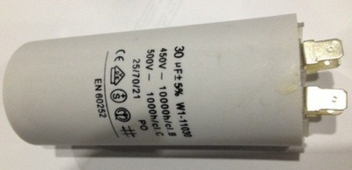 Condensatore 30 mf micro farad 450v 50 60 hz condensatore di avviamento motore universale con capocorda w1 11030 aerzetix - 1