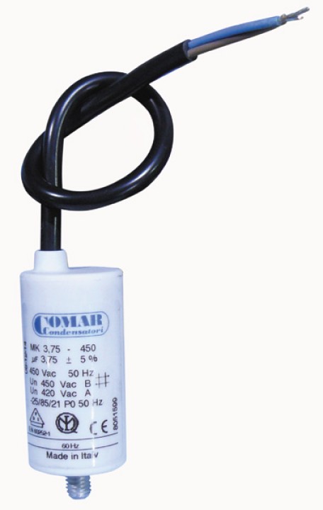 Kondensator anlasser 3.75 mikro farad 400v mit kabel motorisierung portal jr international - 1