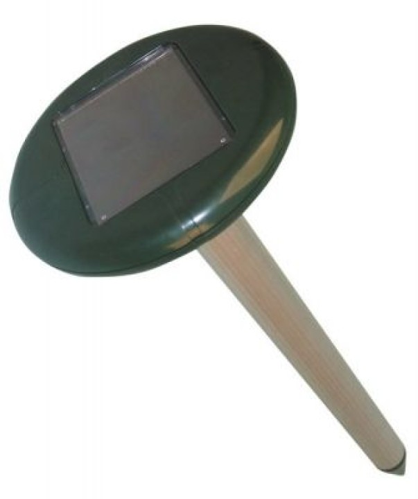 2 solar powered mole deterrent electronic ground rodent mole repeller, 25m 700m2 professional ultrasonic repelling system jr int