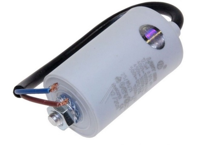 Condensatore elettrico con filo 12.5 mf micro farad 450v cavo con morsetti motore jr international - 1