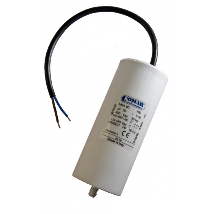 Kondensator 60µf  450 v + kabel jr international - 1