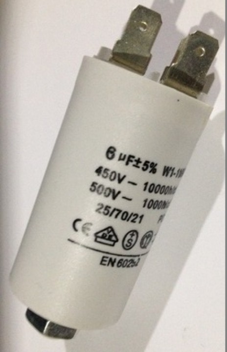 Condensador 6 micro farad 450v 50 60 hz condensador de arranque motor universal a borne w1 11006 jr international - 1