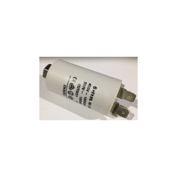 Condensador 6 micro farad 450v 50 60 hz condensador de arranque motor universal a borne w1 11006 jr international - 1