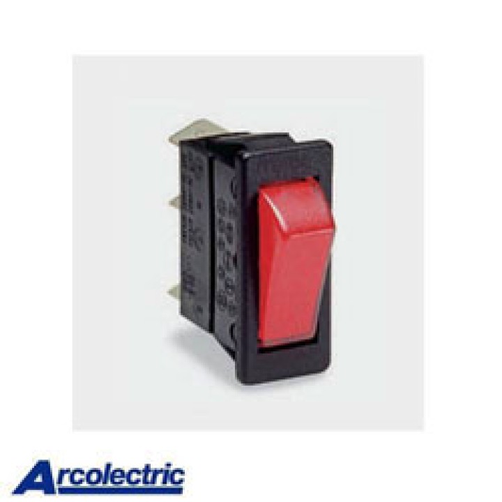 Inter unipolar red light switches 16a / 250VAC cobarc5503atnab cen - 1