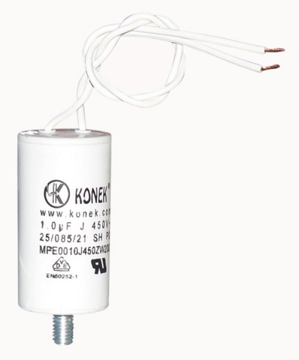 Condensatore 1 micro farad 450v 50 60 hz condensatore di avviamento motore universale con wire coma - 1
