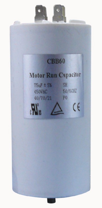 Capacitor 75 mf micro farad 450v 50 60 hz universal motor start capacitor with am terminal w1 11060 coma - 2