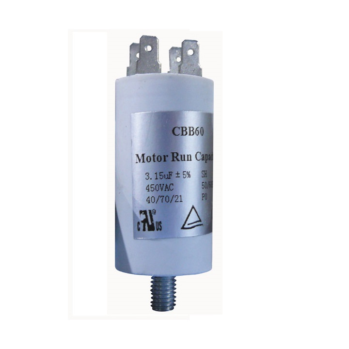 Capacitor 3.15 mf micro farad 400v 450v 500v cbb60 universal motor start capacitor with am terminal w1 11003 jr international - 