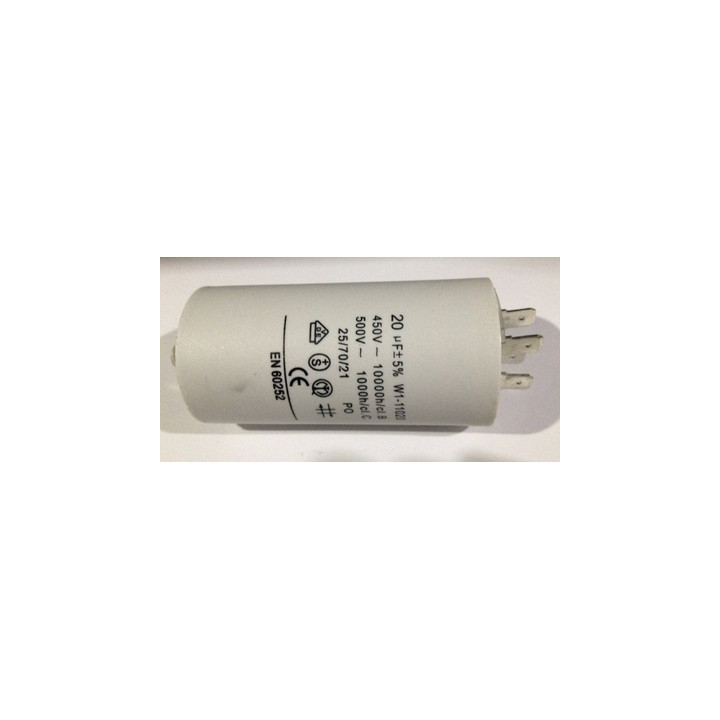 Condensador 20 mf micro farad 450v 50 60 hz condensador de arranque motor universal a borne am w1 11020 jr international - 1