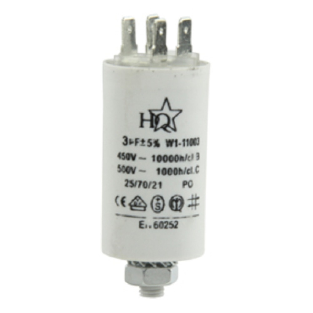 Condensador 3 mf micro farad 450v 50 60 hz condensador de arranque motor universal a borne w1 11003 jr international - 1