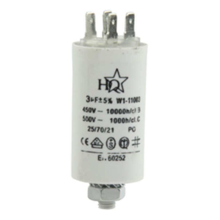 Condensador 3 mf micro farad 450v 50 60 hz condensador de arranque motor universal a borne w1 11003 jr international - 1