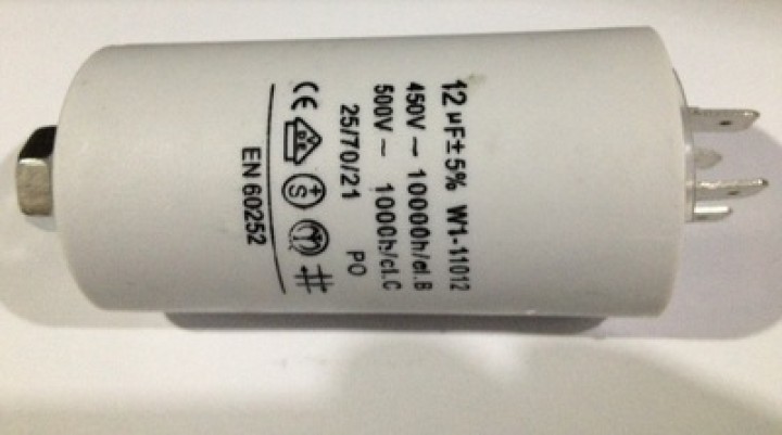 Capacitor 12.0uf  450 v  earth jr international - 1
