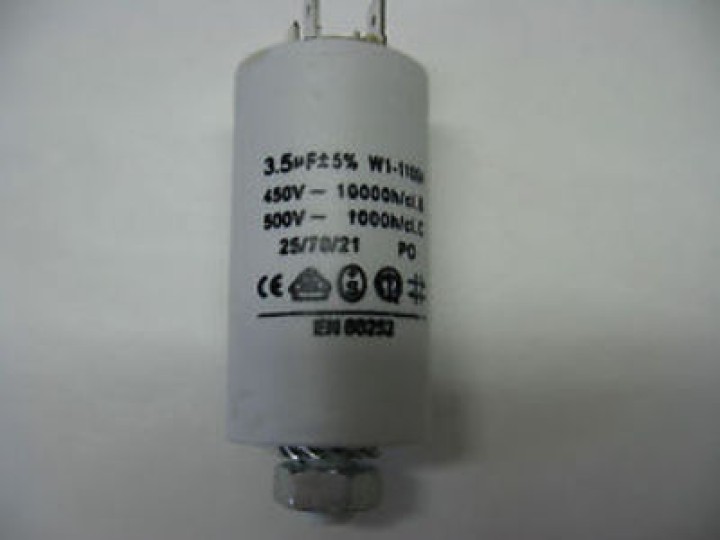 Condensador 3.5 mf micro farad 450v 50 60 hz condensador de arranque motor universal a borne am w1 11004 jr international - 1