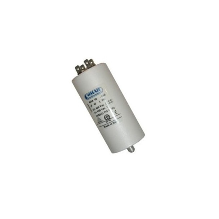 Capacitor 40.uf / 450 v + earth jr international - 1