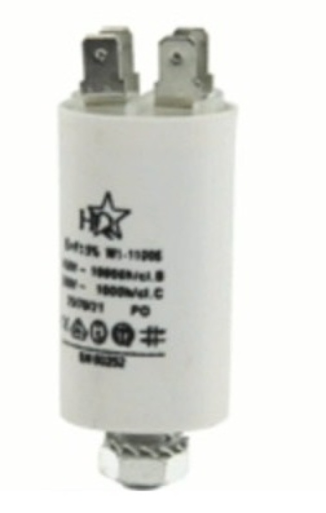 Condensador 5 micro farad 450v 50 60 hz condensador de arranque motor universal a borne w1 11006 jr international - 1