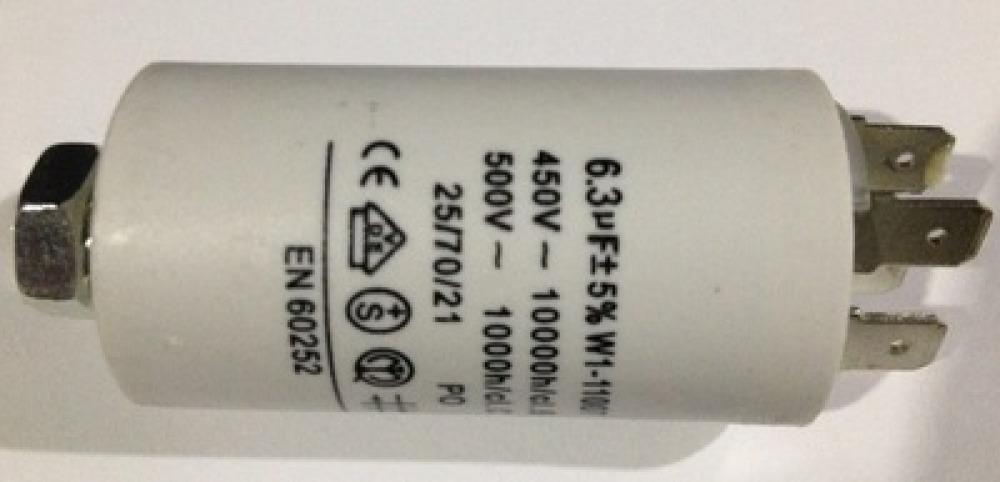 Capacitor 7 mf micro farad 450v 50 60 hz universal motor start capacitor with am terminal w1 11007 jr international - 1