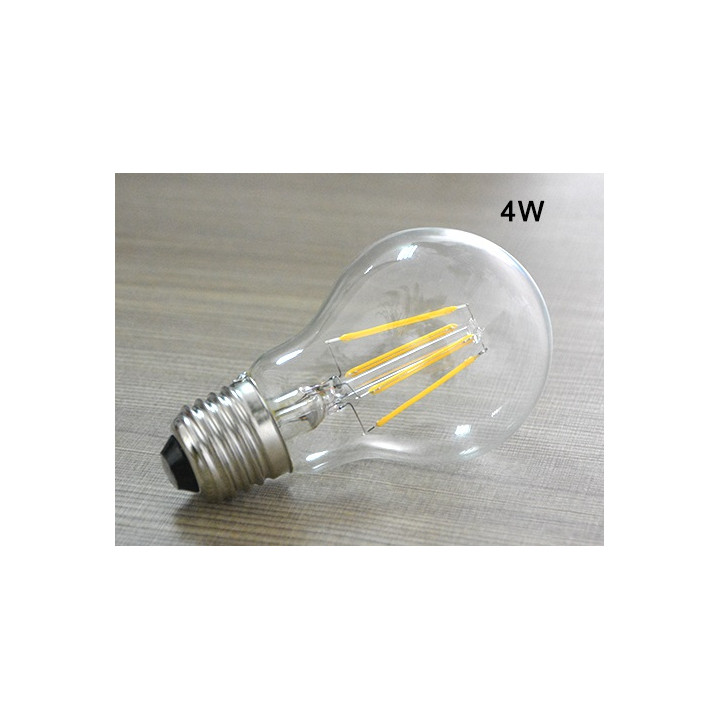 360 degree a60 4w led filament lamp bulb light, e27 220v - for hotel, restaurant, workshop jr international - 1