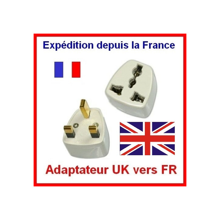Adaptador electrico enchufe europeo hacia enchufe ingles lle929 adaptador convertidor jr international - 1