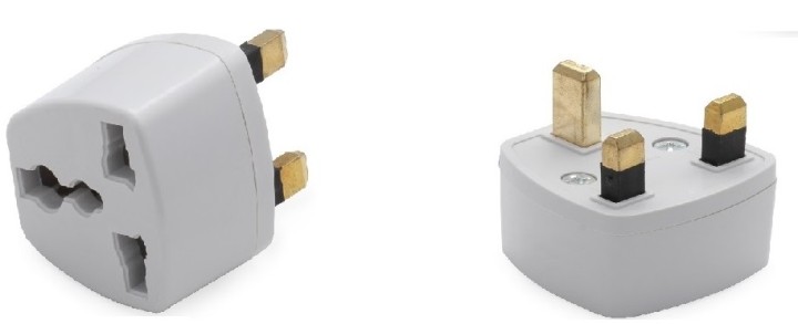 Adattatore elettrico presa europea verso presa inglese senza presa terra convertitore adattatore converter jr international - 3