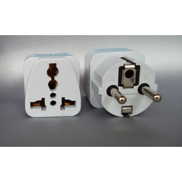 Travel adapter electric european plug to english plug adapter 1a 250vac adapter electric adapter electric jr international - 3
