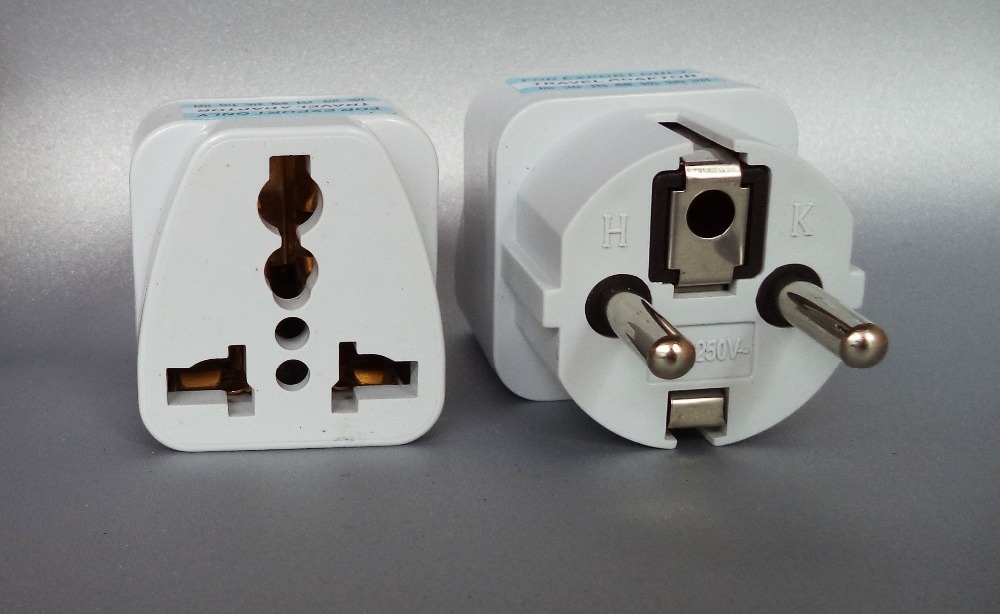 Travel adapter electric european plug to english plug adapter 1a 250vac adapter electric adapter electric jr international - 3