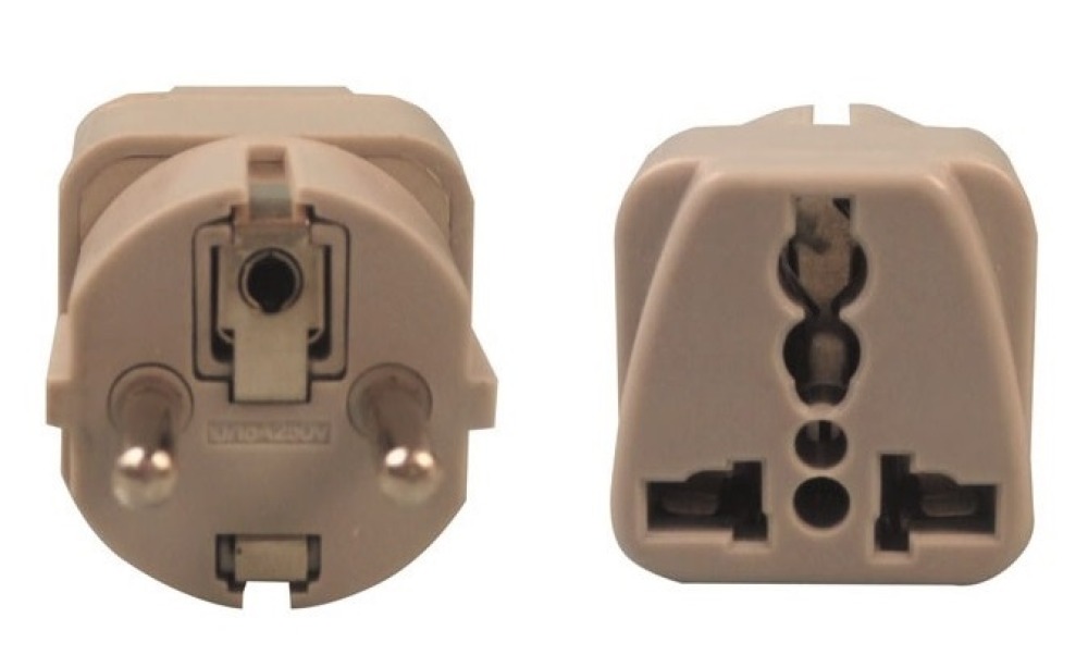 Adaptadores electricos clavija europea hacia clavija inglesa adaptadores 16a 250vca electricos convertidor hama - 2