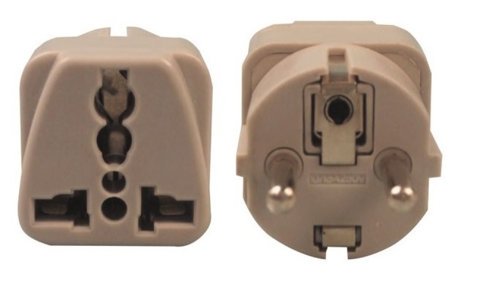 Adaptadores electricos clavija europea hacia clavija inglesa adaptadores 16a 250vca electricos convertidor jr international - 2