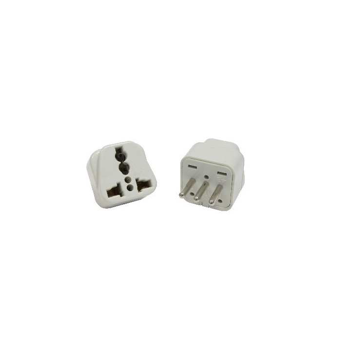 Electric plug adapter italy europe 10a 250v to travel jr international - 3