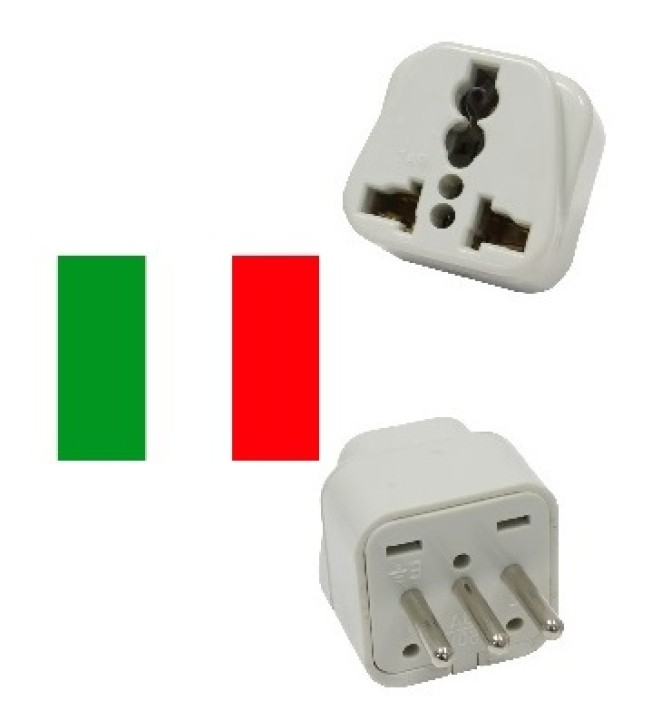 Adaptador de enchufe eléctrico europa italia 10a 250v para viajar ansmann - 1