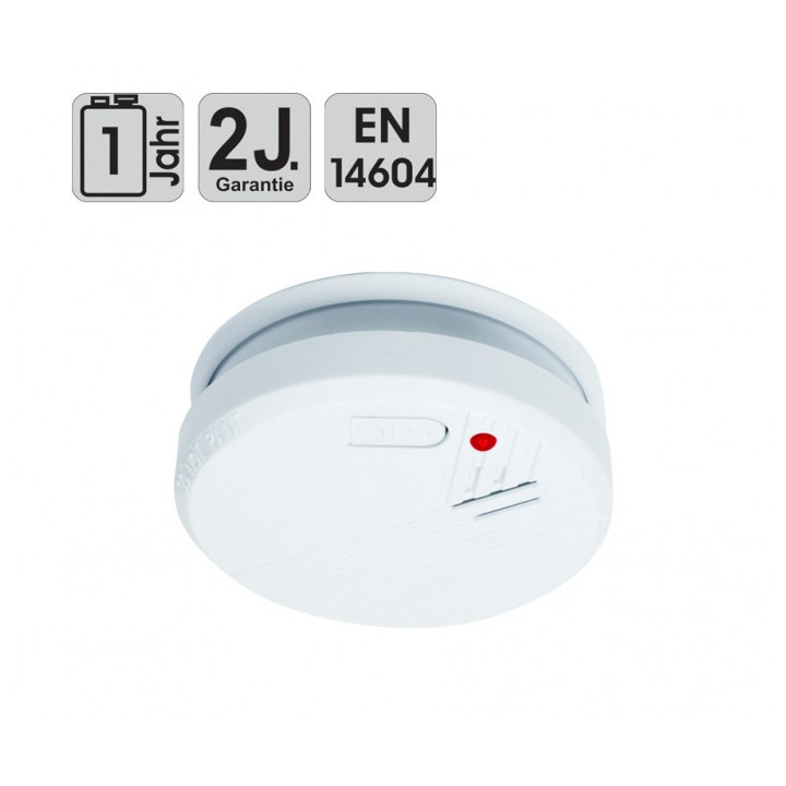 Rivelatore fumo elettronico 9vcc + buzzer (lx98) detettore allarme elettronico incendio autonomo abus - 1