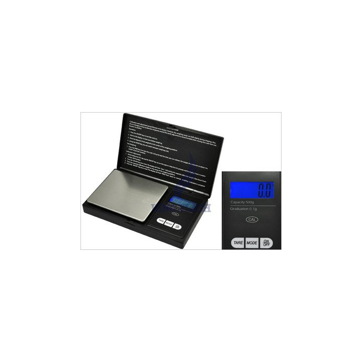 Balanza electrónica de bolsillo portátil pesa 500g medida de peso 0.1g objetos pequeños velleman - 1
