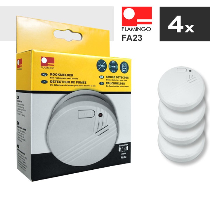 4 rivelatore fumo elettronico 9vcc + buzzer (lx98) detettore allarme elettronico incendio autonomo jr international - 1