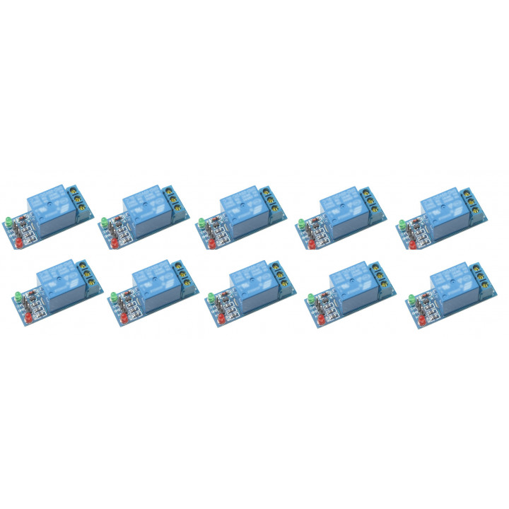 10 x 5v 12v relé de alimentación del módulo 10a 220v 1 canal automatización arduino brazo dsp abril pico jr international - 1