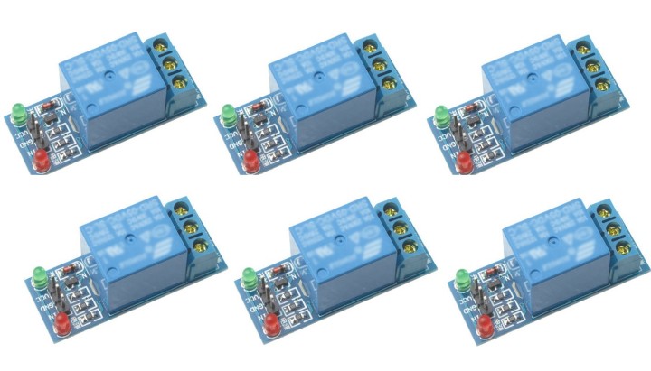 6 x 5v 12v relé de alimentación del módulo 10a 220v 1 canal automatización arduino brazo dsp abril pico jr international - 1