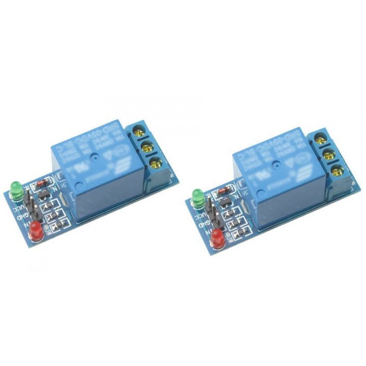 2 x 1-channel relay module for scm ,appliance control,single chip microcomputer 5v - 12v jr international - 1