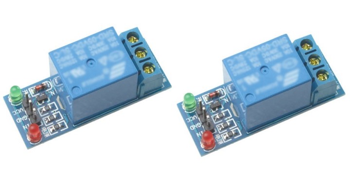 2 x 1-channel relay module for scm ,appliance control,single chip microcomputer 5v - 12v jr international - 1