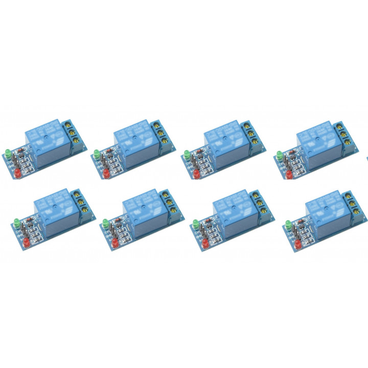 8 x 1-channel relay module for scm ,appliance control,single chip microcomputer 5v - 12v jr international - 1