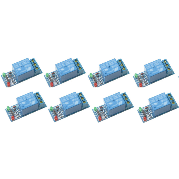 8 x  relè 5v 12v di potenza del modulo 10a 220v 1 canale di automazione arduino braccio dsp aprile picco jr international - 1