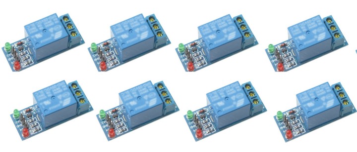 8 x 1-channel relay module for scm ,appliance control,single chip microcomputer 5v - 12v jr international - 1