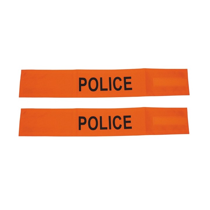 2 armbinde fur polizei farbe orange fluoreszierend mit klettverschluss armbinde sicherheit armbinde jr international - 3