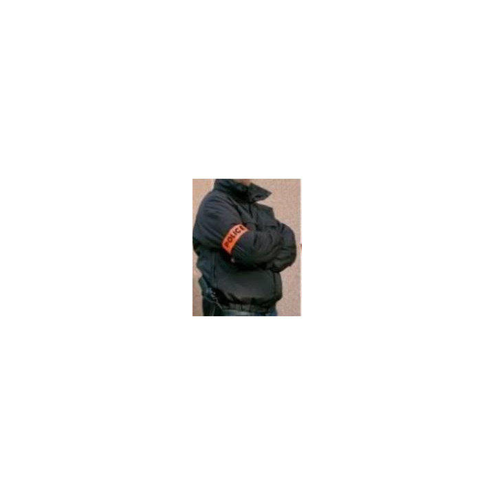 2 armbinde fur polizei farbe orange fluoreszierend mit klettverschluss armbinde sicherheit armbinde jr international - 1