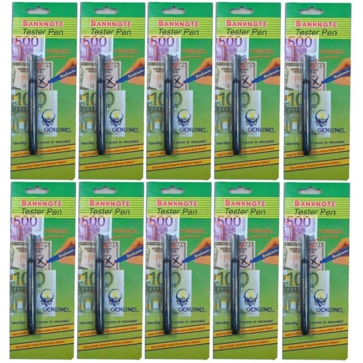 10 fieltro detector lápiz detector de billetes falsos de detección de usd 14 euro moneda safescan - 1