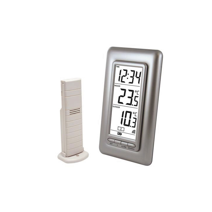 Temperatura estación meteorológica ws9162 ws9160 interior exterior sensor electrónico reloj externo la crosse technology - 1