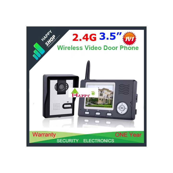 Intercomunicador portero video camara color inalambrico 3.5' intercom vigilancia seguridad casa wdp02 jr international - 1