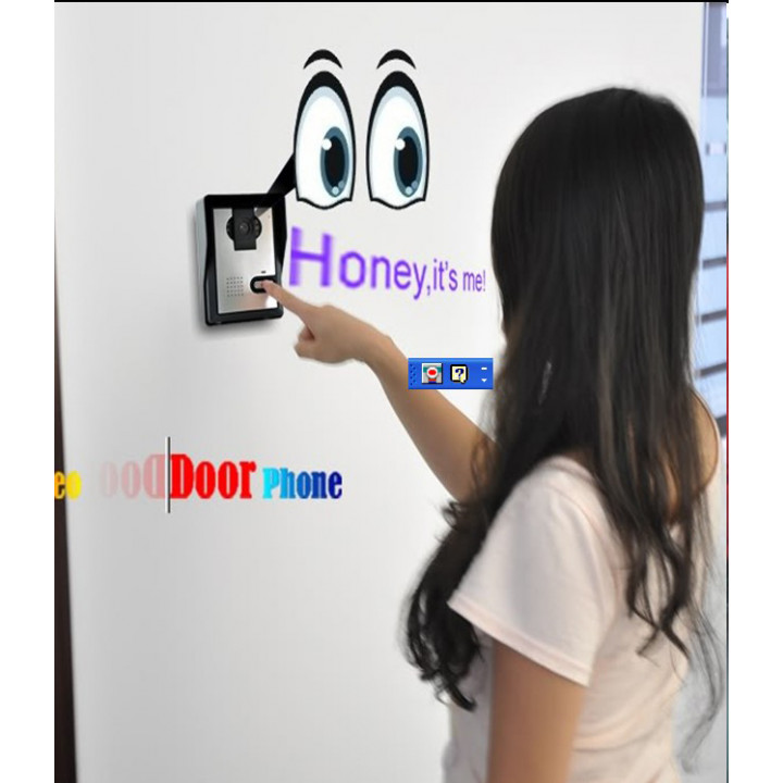 Home wireless video doorphone intercom 3.5' lcd display jr international - 1